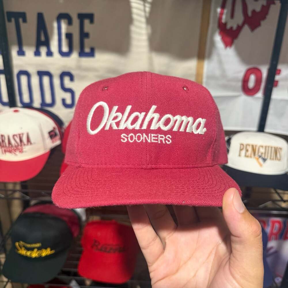 Vintage Oklahoma Sooners Sports Specialties Script SnapBack